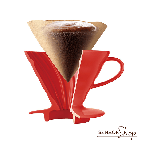 Suporte para Filtro de Café Hario V60-01 Vermelha