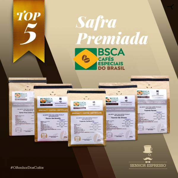 Kit Top 5 - Safra Premiada - Cafés Especiais - Concurso Aroma BSCA - Certificado - Image 2
