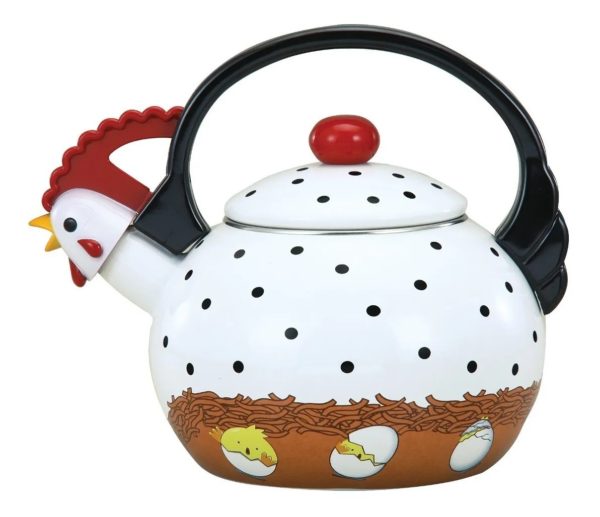 Chaleira Esmaltada 1,7L - Decorada Galinha