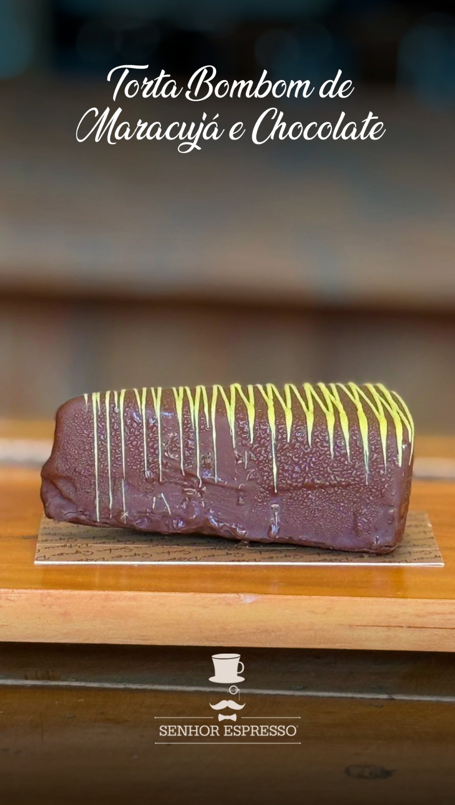 Torta bombom de maracujá e chocolate